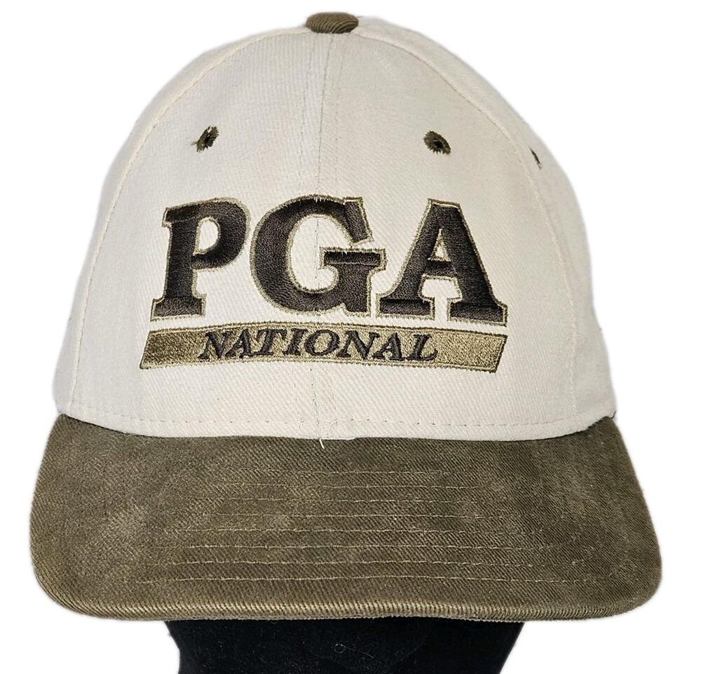 Vintage New Era Low Profile PGA NATIONAL Fitted Golf Hat Sz 7 1/4 Made In USA